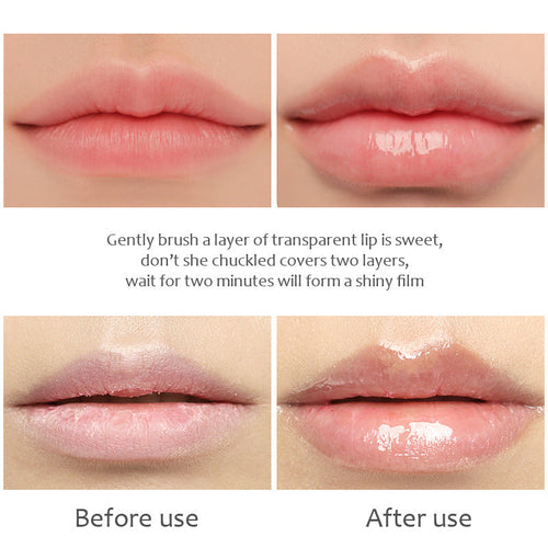 GlossyLuxe Clear Lip Oil Hydrating Smooth Lip Lines Plumping Full Lip