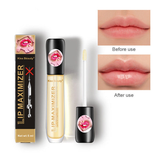 GlossyLuxe Clear Lip Oil Hydrating Smooth Lip Lines Plumping Full Lip